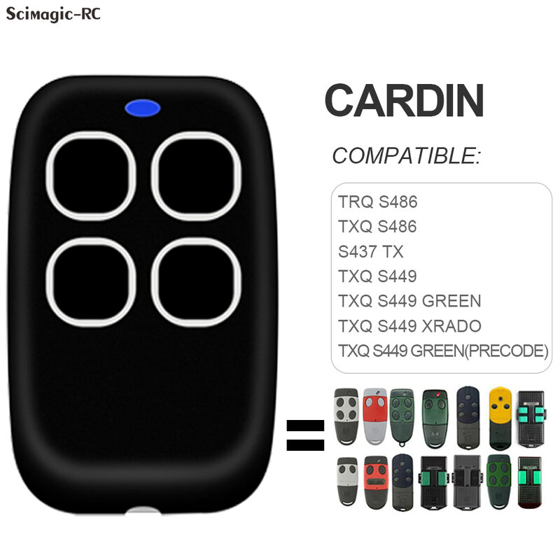 Pour Clone CARDIN S435 S449 S486 Télécommande de portail CARDIN TRQ TXQ Ouvreur de porte de garage CARDIN Émetteur de code de roulement