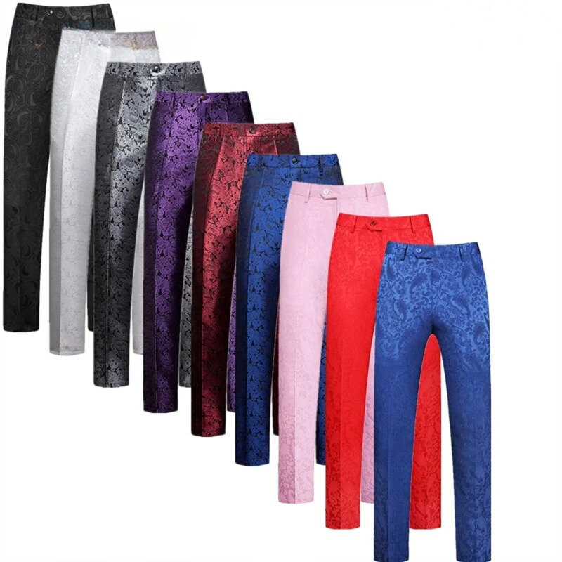 Pantalones de traje para Hombre, Pantalón de vestir, color rojo, azul, negro, blanco, S-5XL, 6XL