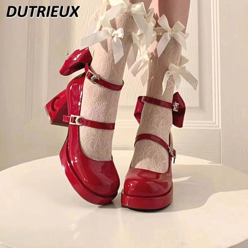 Lolita-zapatos de tacón alto para mujer, calzado de estilo Punk, cultura asiática, ideal para primavera y verano, novedad de 2024