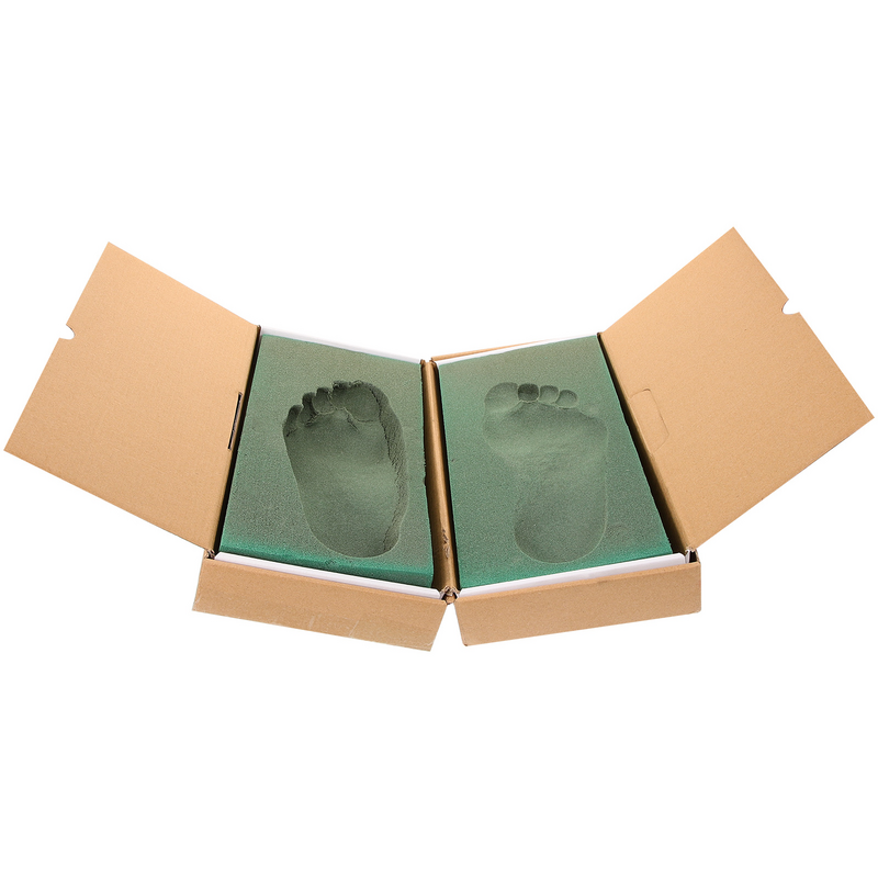 Caja de molde de huella multifuncional, caja de moldura con forma de huella para plantillas personalizadas, ortésicas para pies