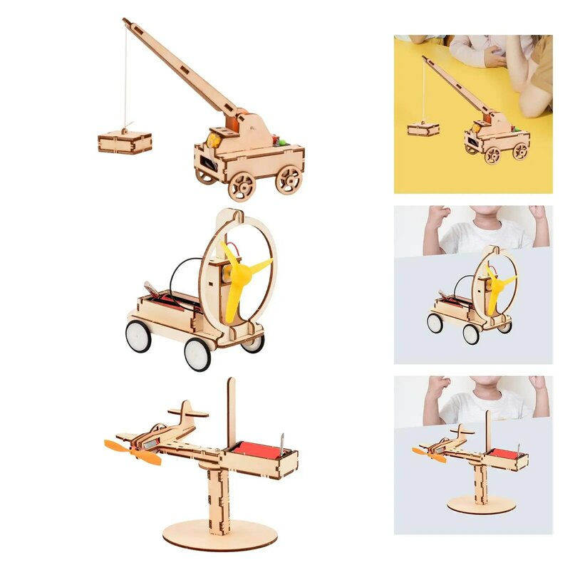 DIY 3D Wooden Puzzle Educational Toy DIY Asssmebly Birthday Gifts Building Model Toys for Kids Beginners Girls Kids Adults