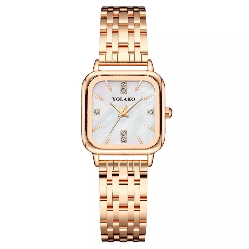 Relógio feminino com mostrador quadrado, estilo clássico, estilo casual, tendência da moda, novo