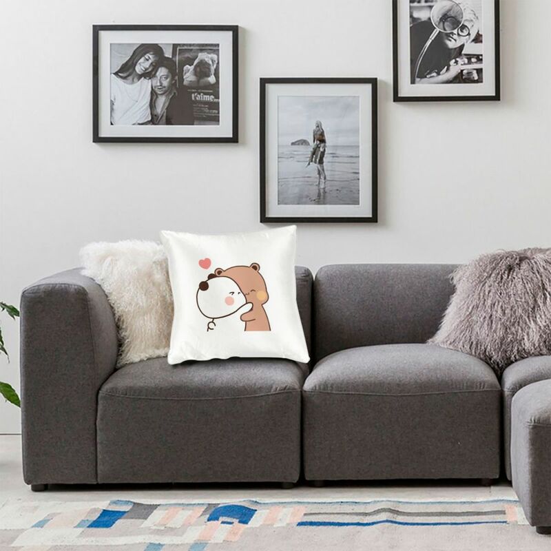 Квадратная наволочка Bubu Dudu из полиэстера и льна, креативная Декоративная Наволочка на застежке-молнии для кровати, Автомобильный стул, диван, декоративная наволочка