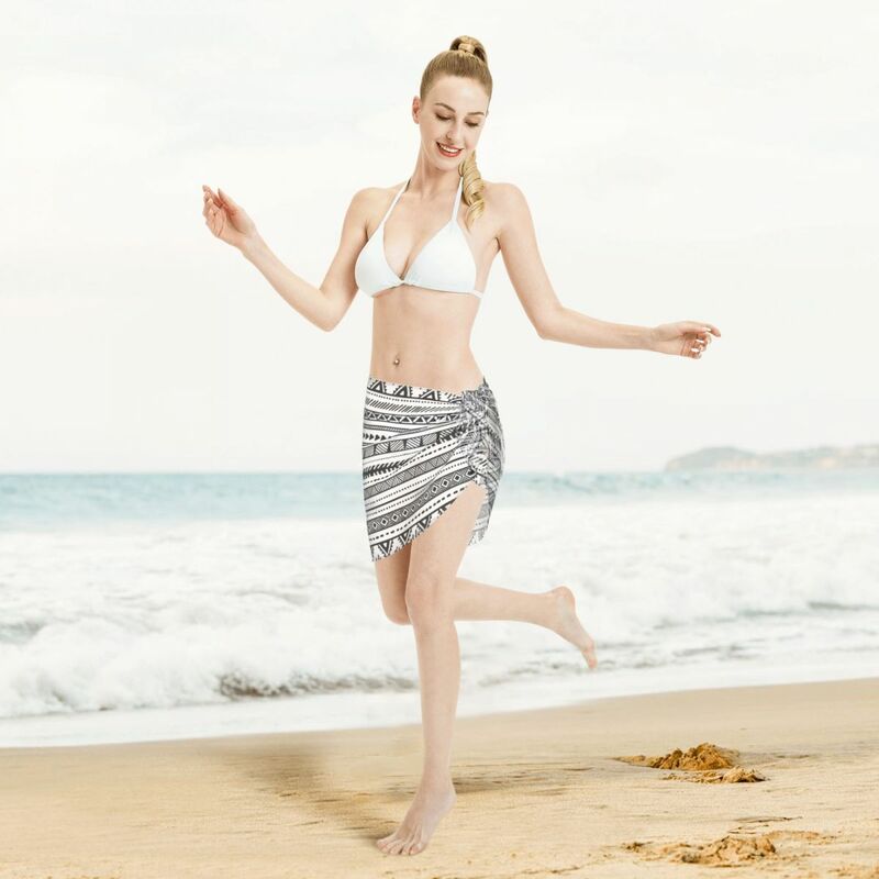 Sexy chiffon feminino banho pareo cachecol estilo étnico praia envoltório sarong saias casual beachwear maiô biquíni capa ups