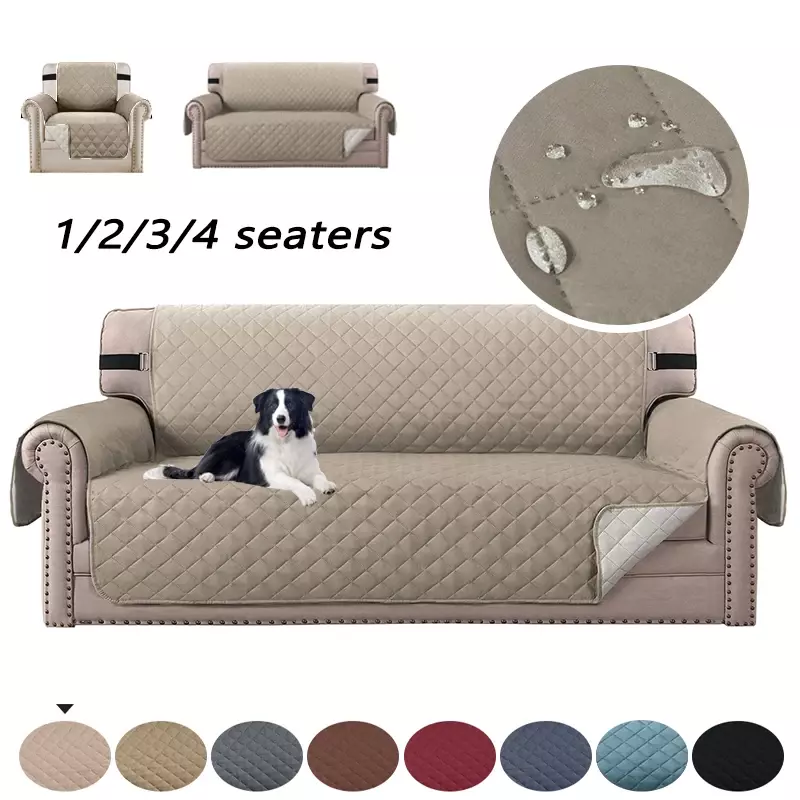 Waterproof Sofa Cover for Living Room Non-slip Sofa Pad Quilted Washable Adjustable Sofa Cover 1/2/3/4 Seat Covers for Armchairs