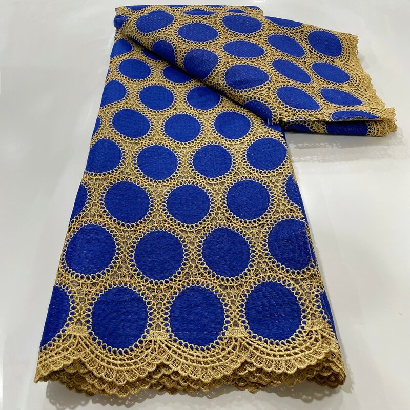 Классическая Высококачественная африканская кружевная ткань из гипюра 2024, кружевная ткань для роскошного свадебного материала