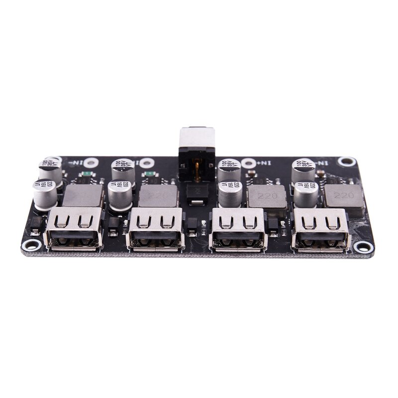 DC-DC Buck Converter, Carregamento Step Down Module, Charger Circuit Board, 2x4 Canais, USB, Qc3.0, Qc2.0, 6-32V, 9V, 12V, 24V, 5V, 5V