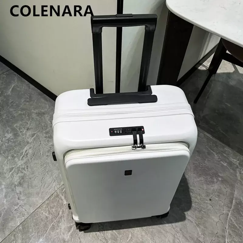 Деловой чемодан COLENARA, 20-дюймовый бордовый ящик для ПК, передняя открывающаяся тележка для ноутбука, Женская дорожная сумка чехол 24, ручной чемодан