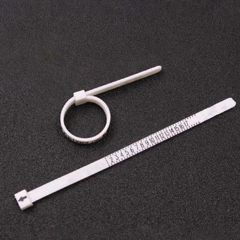 Ring Sizer Circle Reusable Gauge, Ferramenta de medição do tamanho do dedo, Régua de anel reutilizável de plástico para joalheria