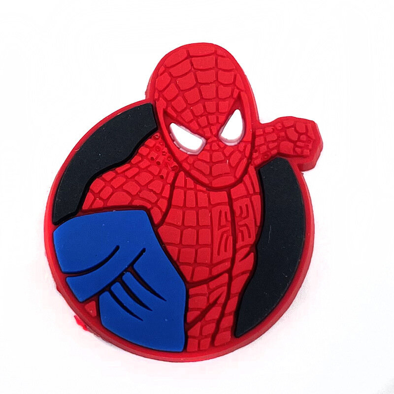 MINISO-Spiderman Shoe Charms for Kids, PVC Cartoon, Tamancos Decorações, Acessórios Sandália, Chinelos Decoração, Fivela, Presentes Menino
