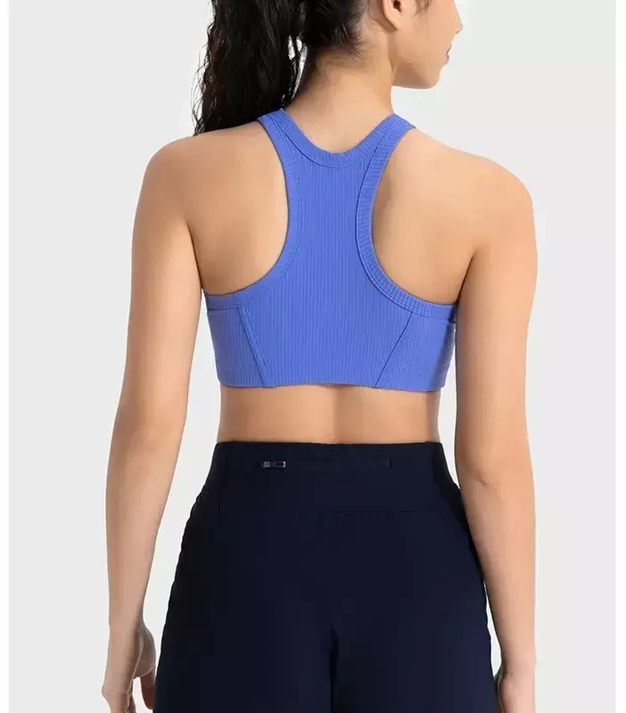 Lemon Women Gym Yoga Fitness Sports Bra Crop Top Outdoor Jogging Workout Ribbed Underwear Vest Push-Up Bras  Women Clothing Top