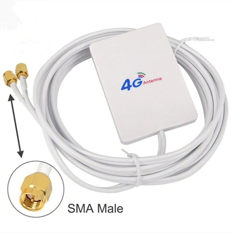 Antena externa LTE Router módem aéreo con conector macho SMA, Cable de 2M, 3G, 4G, LTE, 28dbi