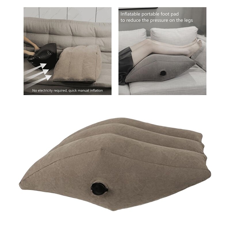 Assento de pé inflável rhombus confortável almofadas ergonômicas portátil travesseiro da cintura pvc almofadas para os pés do carro da escola de escritório crianças adultos