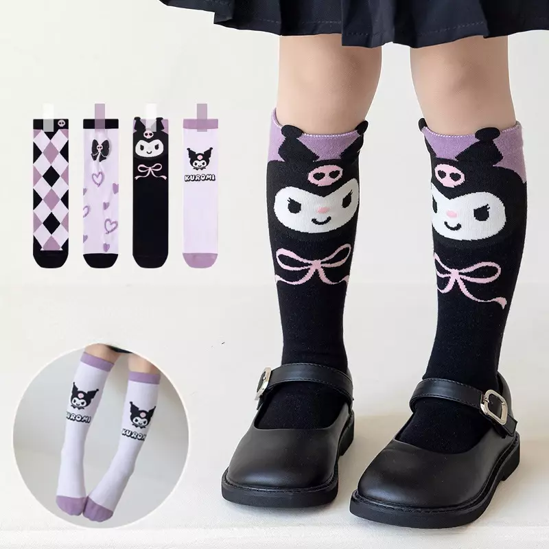 Kuromis-Calcetines de algodón con dibujos animados para niños, gorro largo, calcetín de pantorrilla, regalo de cumpleaños y Navidad