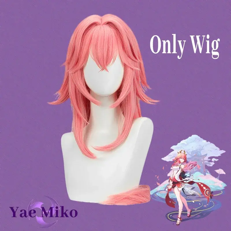 Genshin Impact Yae Miko Cosplay Costume Uniform Wig Cosplay Anime Chinese Style Halloween Costumes for Women Game