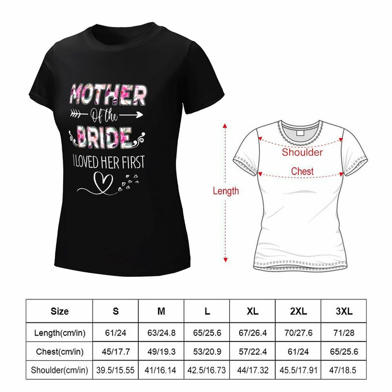 Camiseta de Madre de la novia para mujer, playera estampada de moda coreana, I loked Her First Mom Bridal Shower