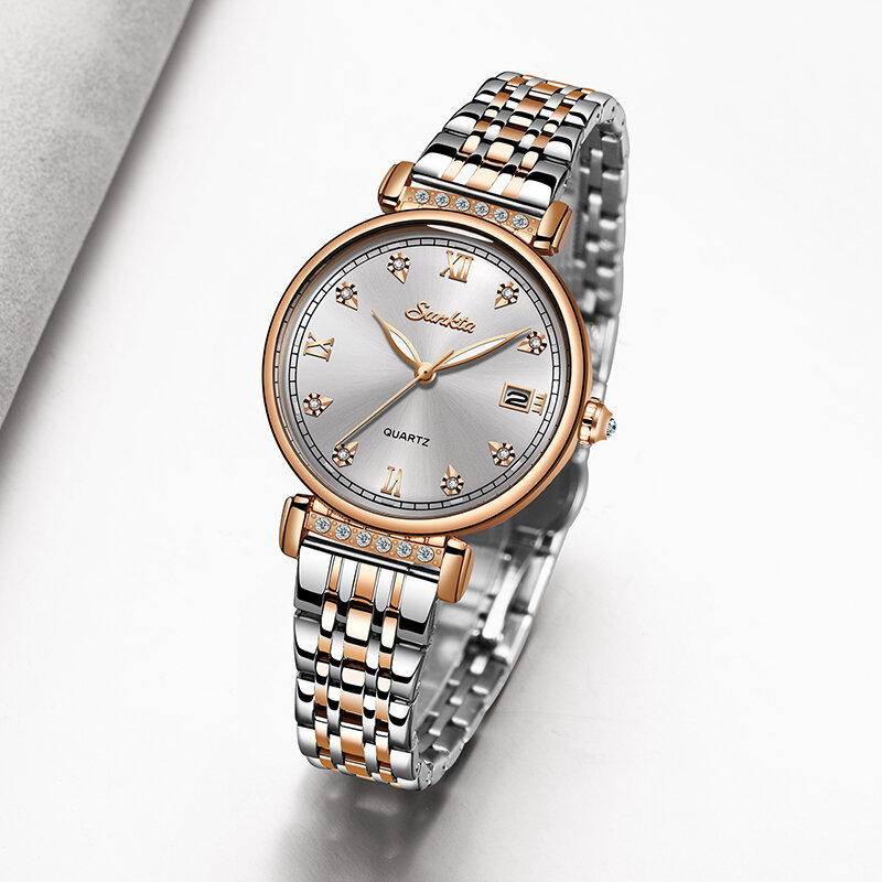 LIGE Exquisite Minimalista Mulheres Relógio De Luxo Moda Mancha De Aço Senhoras À Prova D' Água De Quartzo Relógio De Pulso Rose Gold Feminino Relógio