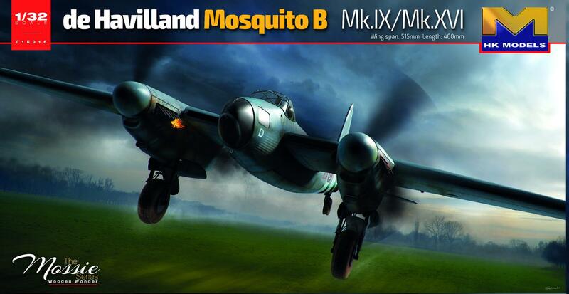 HK-modelo 01E016 1/32, Escala de Havilland Mosquito B Mk.IX/Mk. XVIII (modelo de plástico)