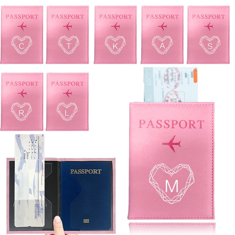 Okładka na paszport wodoodporna etui na paszport dla miłośników paszport podróże rękawa identyfikator firmy z serii diamentowych liter