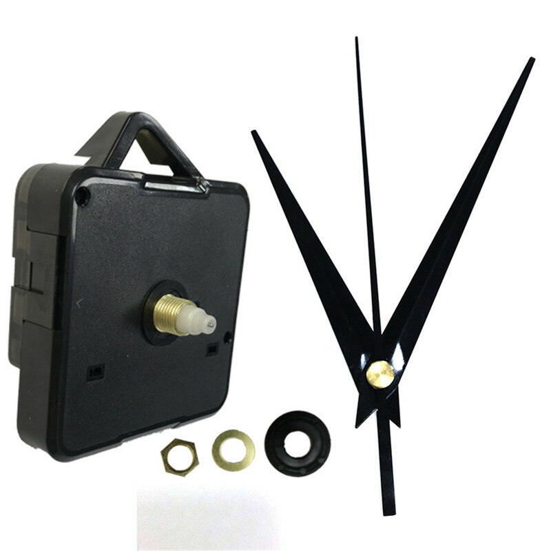 1 مجموعة الأسود معلقة الكوارتز إصلاح حركة ساعة آلية أجزاء أجزاء الساعة مع الإبر DIY بها بنفسك ساعة كوارتز ساعة الحائط الصامت Mov