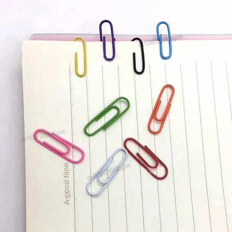 250Pcs Color Set Paperclips 50mm For Office School Book Wall Map Photo Memo Pad Notes Paper Clips Pins Stationery DIY Decoration