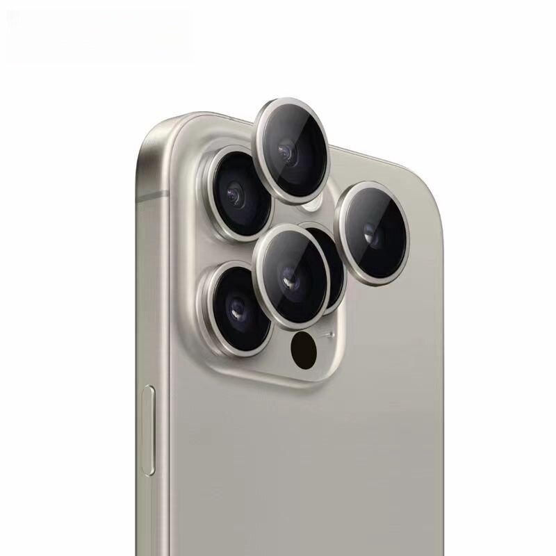 Protetor de lente de câmera para iPhone, Vidro Temperado 3D, Película Protetora, Proteção para iPhone 15, 14 Plus, 15 Pro Max