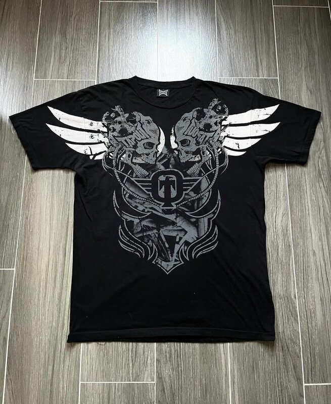 American Dark Style Street vielseitige Brief T-Shirt Schädel lose Harajuku Hip-Hop-Print Rundhals ausschnitt übergroße T-Shirt Kurzarm