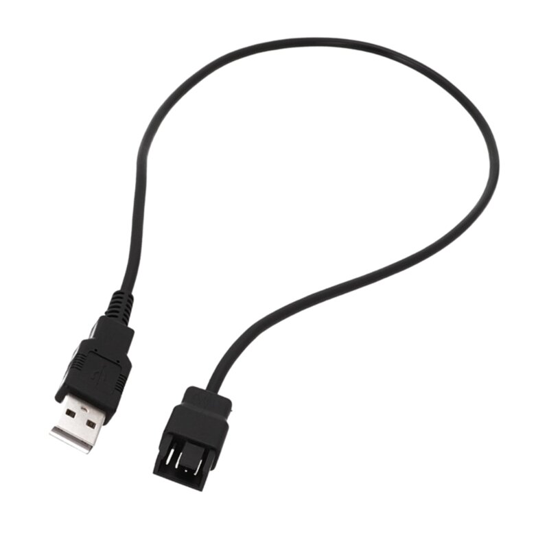 USB-Powered Notebook Laptop พัดลมระบายความร้อนสายสำหรับ 4Pin 3Pin Connector Adapter Dropship