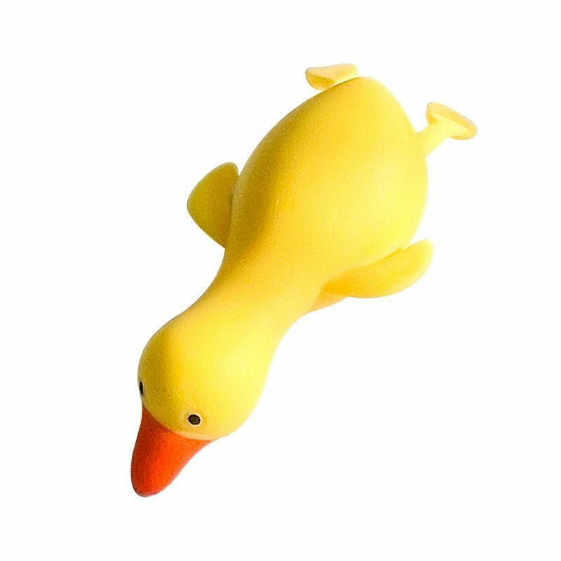 Duck Shape Toy Bounce e Descompressão, Grande Ganso Branco, Forma Dos Desenhos Animados, Alívio De Pressão, Lala Duck