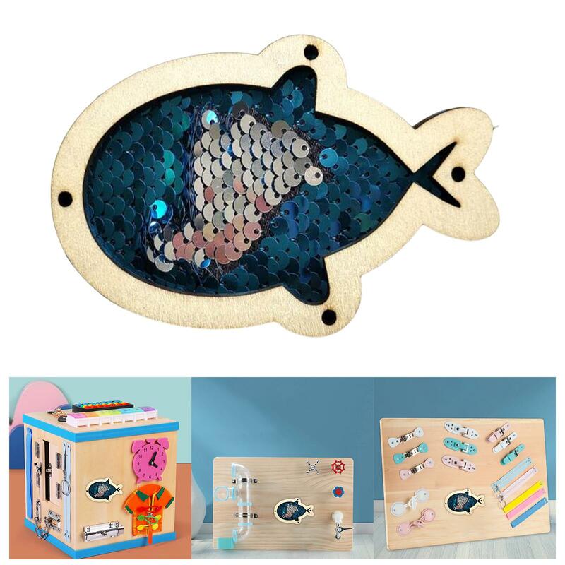 Ruchliwa tablica cekiny DIY materiał praktyczna umiejętność Montessori zabawka dla dzieci chłopców i dziewcząt