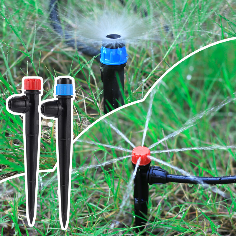 Garden Micro drip irrigation 360 Degrees Rotating Nozzle Powder sprayer sprinkler use for 1/4" Hose garden watering system