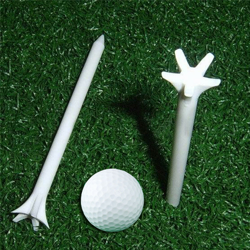 50 buah/Pak kaus golf multiwarna profesional nol gesekan 5 cabang 70mm kaus Golf 5 cakar tanpa hambatan tahan lama plastik golf