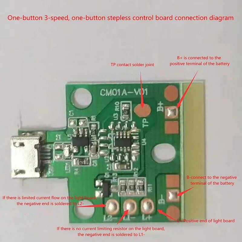 Nieuwe Pcba Touch Drie Niveaus Dimbaar Led Licht Printplaat Diy Zaklamp Bureaulamp Printplaat 25Mm Din Rail Montage Adapter