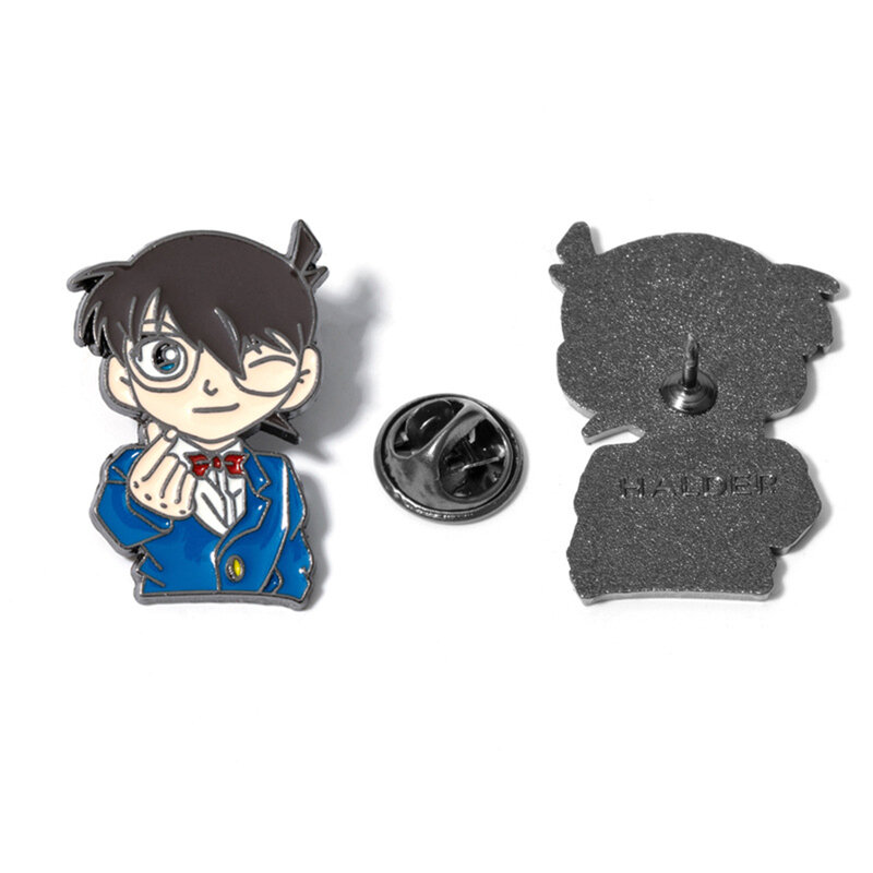 Anime Detective Conan Case Closed Kid Kudou Shinichi costumi Cosplay spilla in metallo spilla Prop regalo di natale