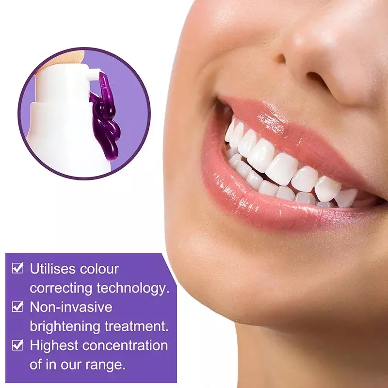 Creme dental branqueador roxo, Anti-Sensitive, Remove a remoção de manchas, Cálculos dentários respiração fresca, Produtos para cuidados dentários