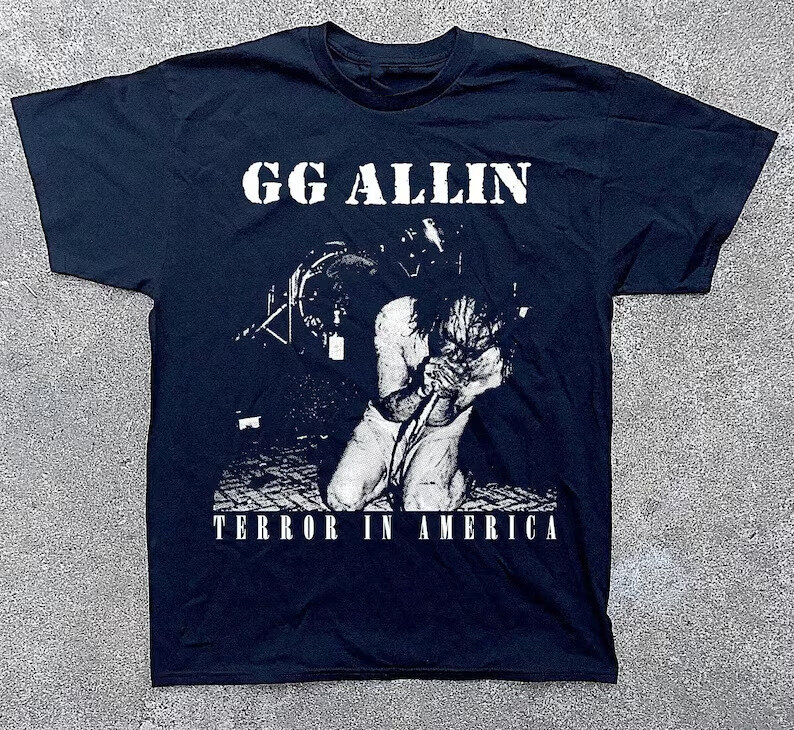 Gg Allin Rock N Roll Hardcore Punk Shirt Tl645 Adult Regular Fit O-Necked Tees Cotton Men's Printed Tops
