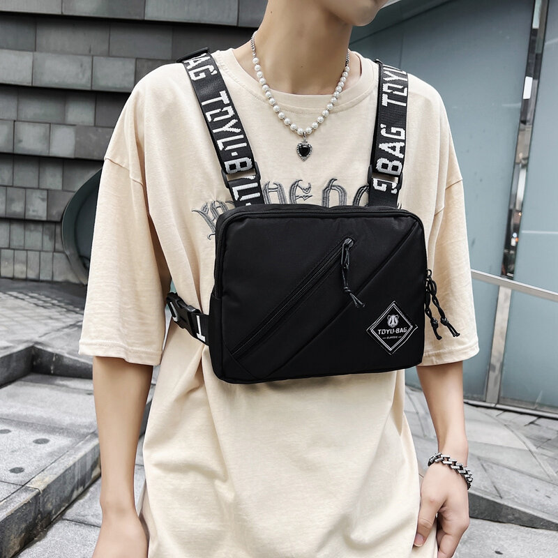 2022 nova moda unisex sacos de peito hip hop streetwear masculino peito rig saco alta qualidade oxford colete tático bolso esporte mochilas