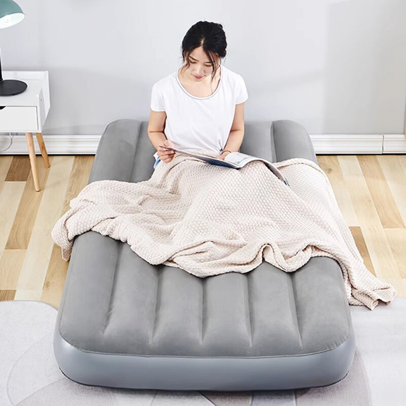 Canapé-lit gonflable à air pour adultes et couples, matelas romantique pour chambre à coucher