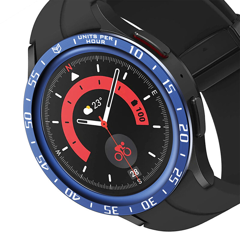 Cincin Gaya Bezel untuk Samsung Galaxy Watch 5 Pro 45Mm Cincin Bingkai Baja Tahan Karat Penutup Casing Antigores