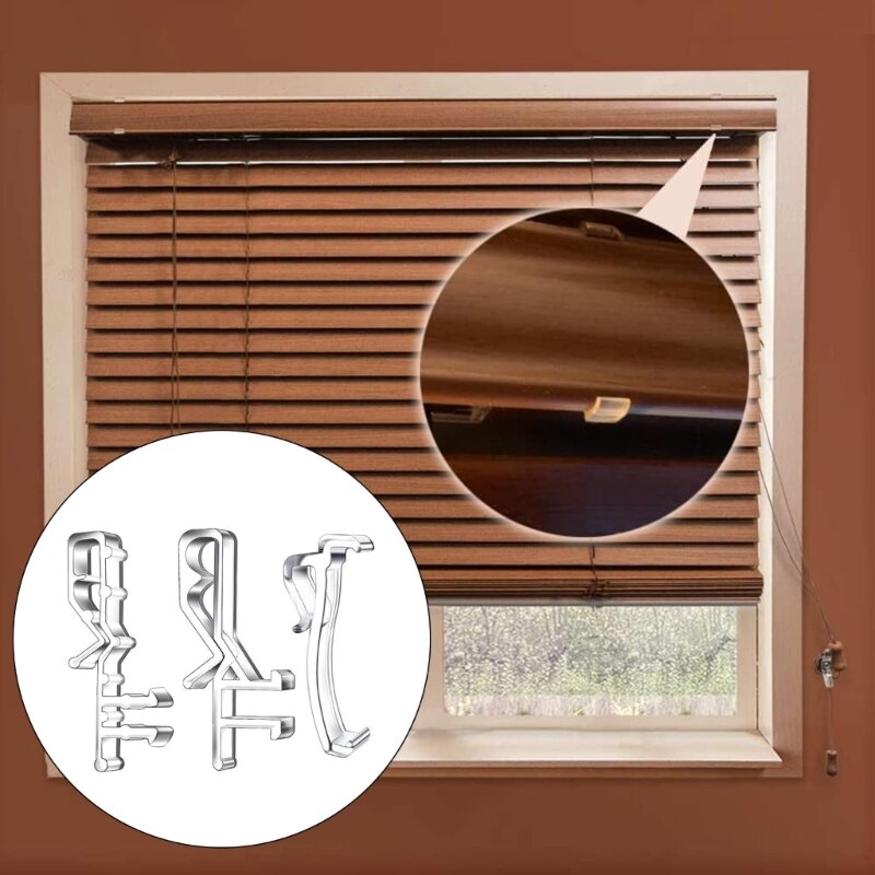 Doorzichtige plastic clips bevestigen veilig raamgordijn Volantclips voor raamgordijn Geschikt voor horizontale kunsthouten