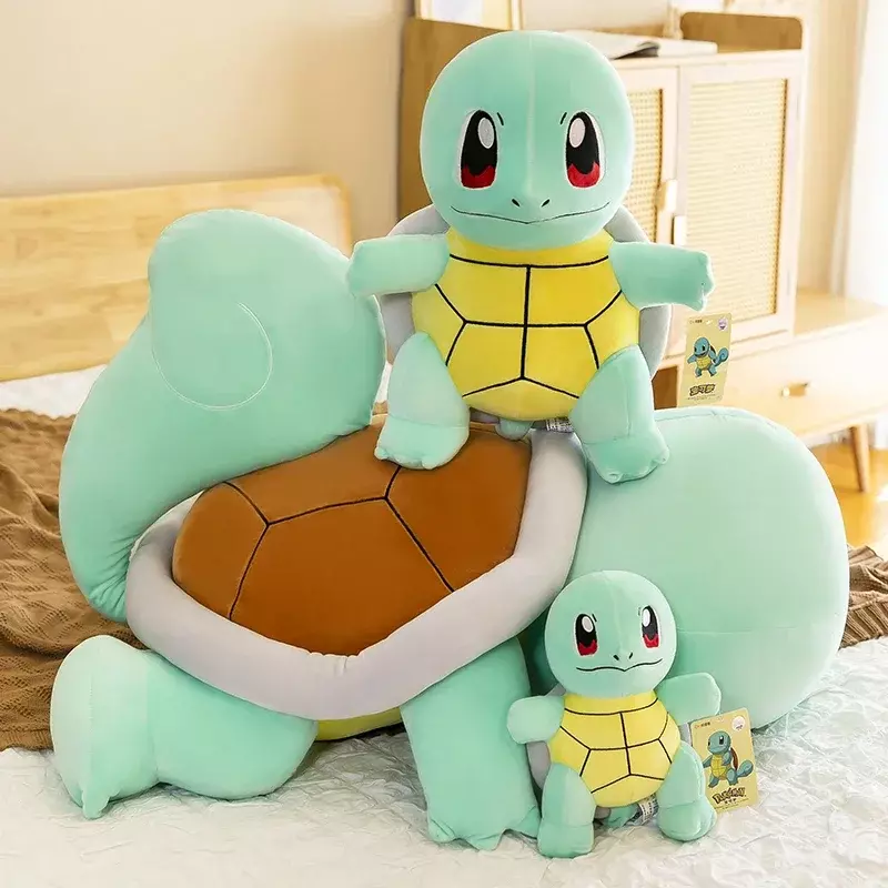 Boneca de pelúcia Squirtle tamanho grande para crianças, brinquedos Pokemon Plush, brinquedos Kawaii Recheados, travesseiro bonito tartaruga, presente de Natal