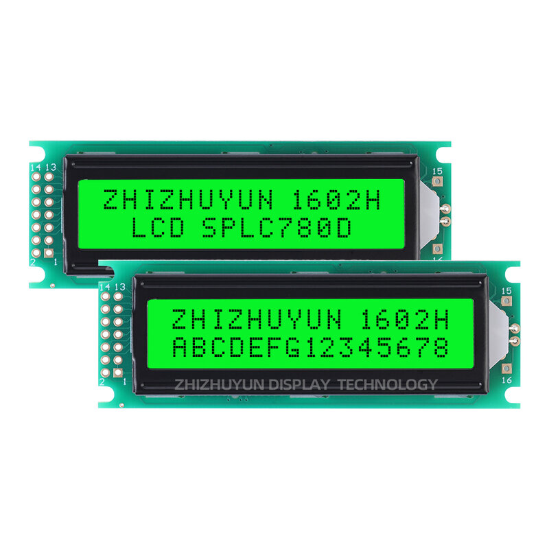 14-pinowy dwurzędowy moduł 1602H ekran z matrycą punktową pomarańczowe światło czarne znaki Lcd1602 ekran LCD 16*2 moduł