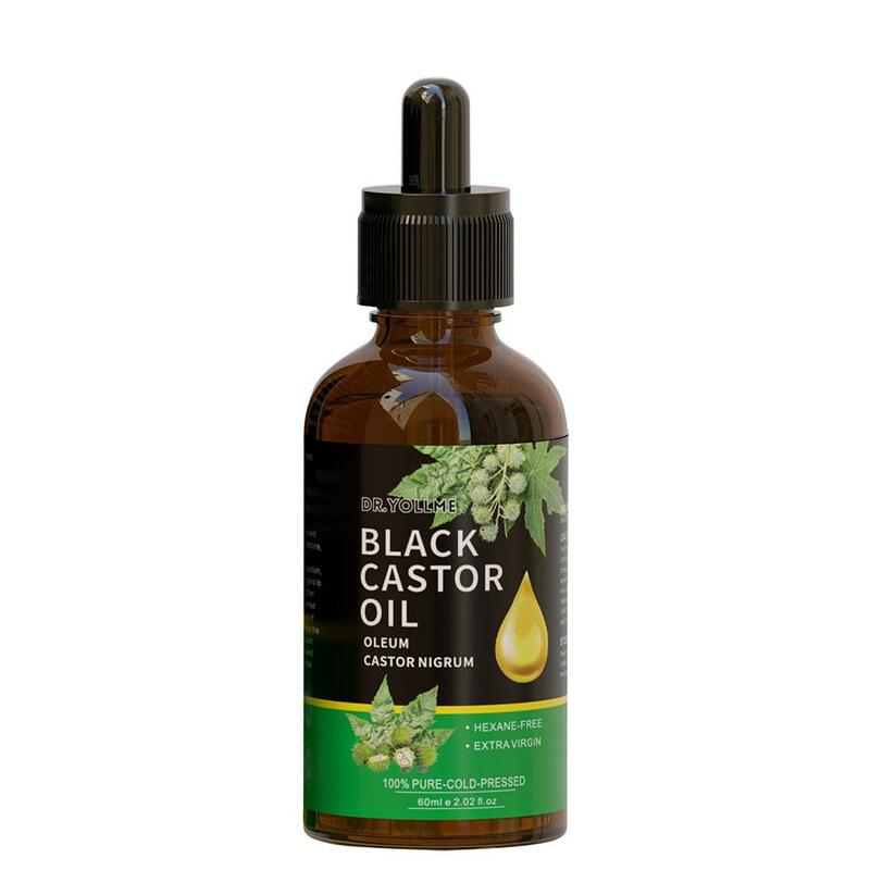 Czarny olej rycynowy odżywia skórę olejek do masażu pielęgnacji starzenia się zapobiega wzrostowi produktów do brwi skóra włosów Y3x8