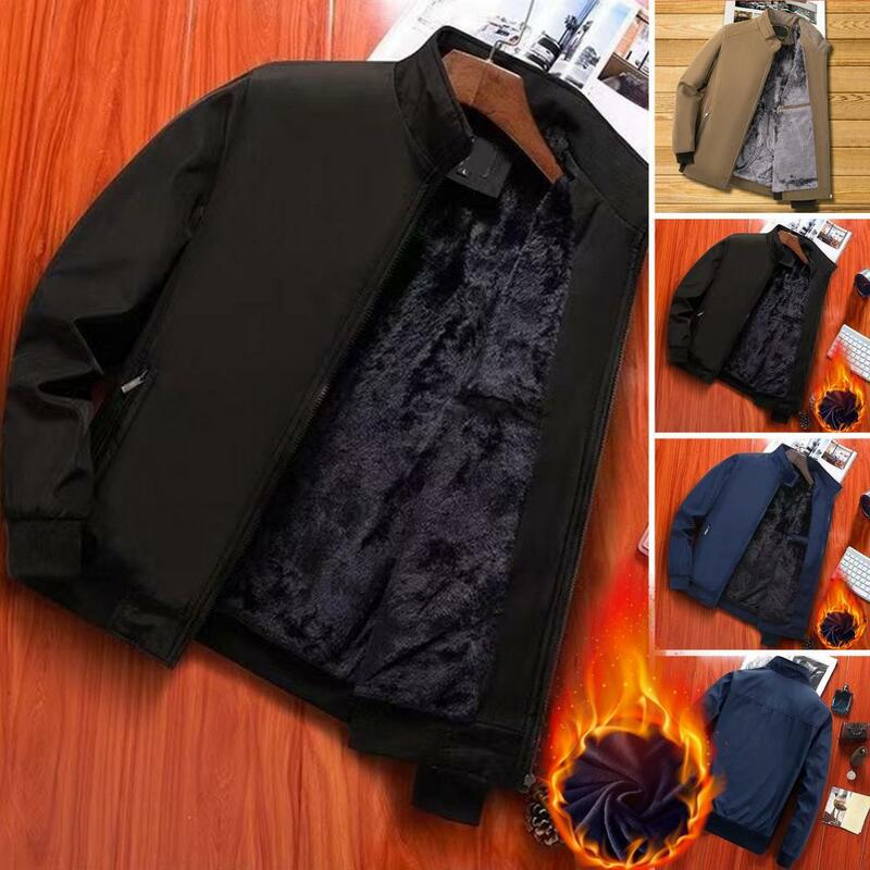 Casaco térmico de lã Windbreak para homens, casaco quente, vestido de escritório, Outerwear masculino, novo, outono, inverno, 2023