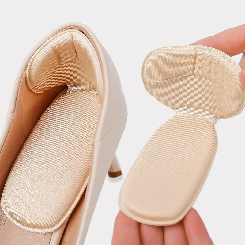 T Shape Sponge Heel Stickers Shoe Cushion Heel Protector for Shoes High Heels Inserts Heel Pads Shoe Adjuster Women Half Insoles