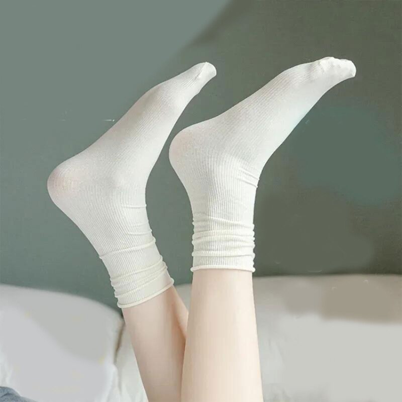 Женские и мужские летние тонкие охлаждающие носки в стиле Харадзюку, однотонные дышащие, устойчивые к запаху, хип-хоп, средняя