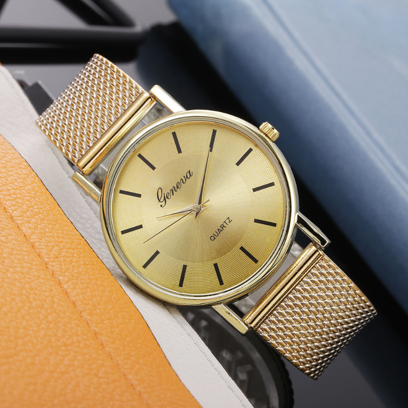 Reloj de lujo de acero inoxidable para hombre y Mujer, relojes de pulsera de cuarzo digitales simples, femenino