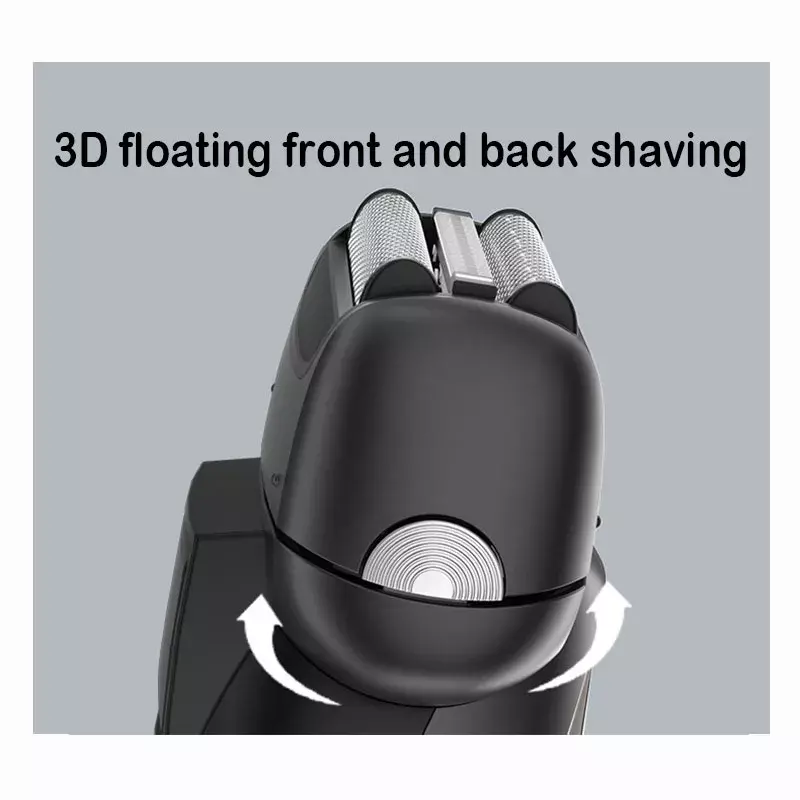 Barbeador elétrico Braun para homens, máquina de barbear recarregável, lâmina flutuante 3D, aparador de barba original para barbeiro, 7200s