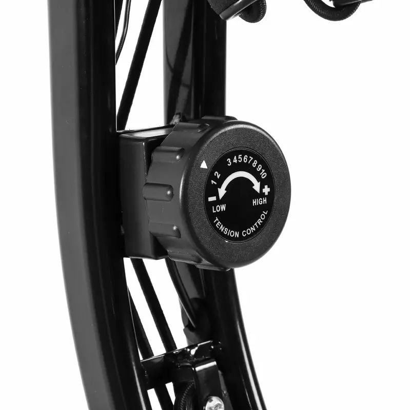 Bicicleta magnética dobrável com sensores de frequência cardíaca, 3-em-1, ultra-silencioso, 10 níveis, bicicletas de exercício reclinadas e internas