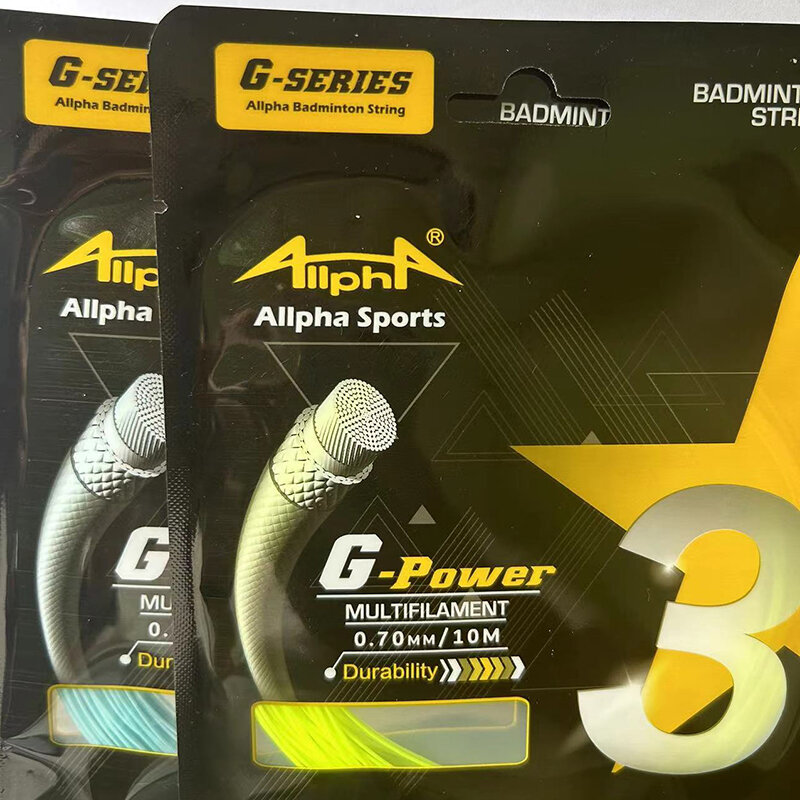Allpha-耐久性のあるバドミントンラケットストリング、内視ボール文字列、0.70mm、gps3、2個